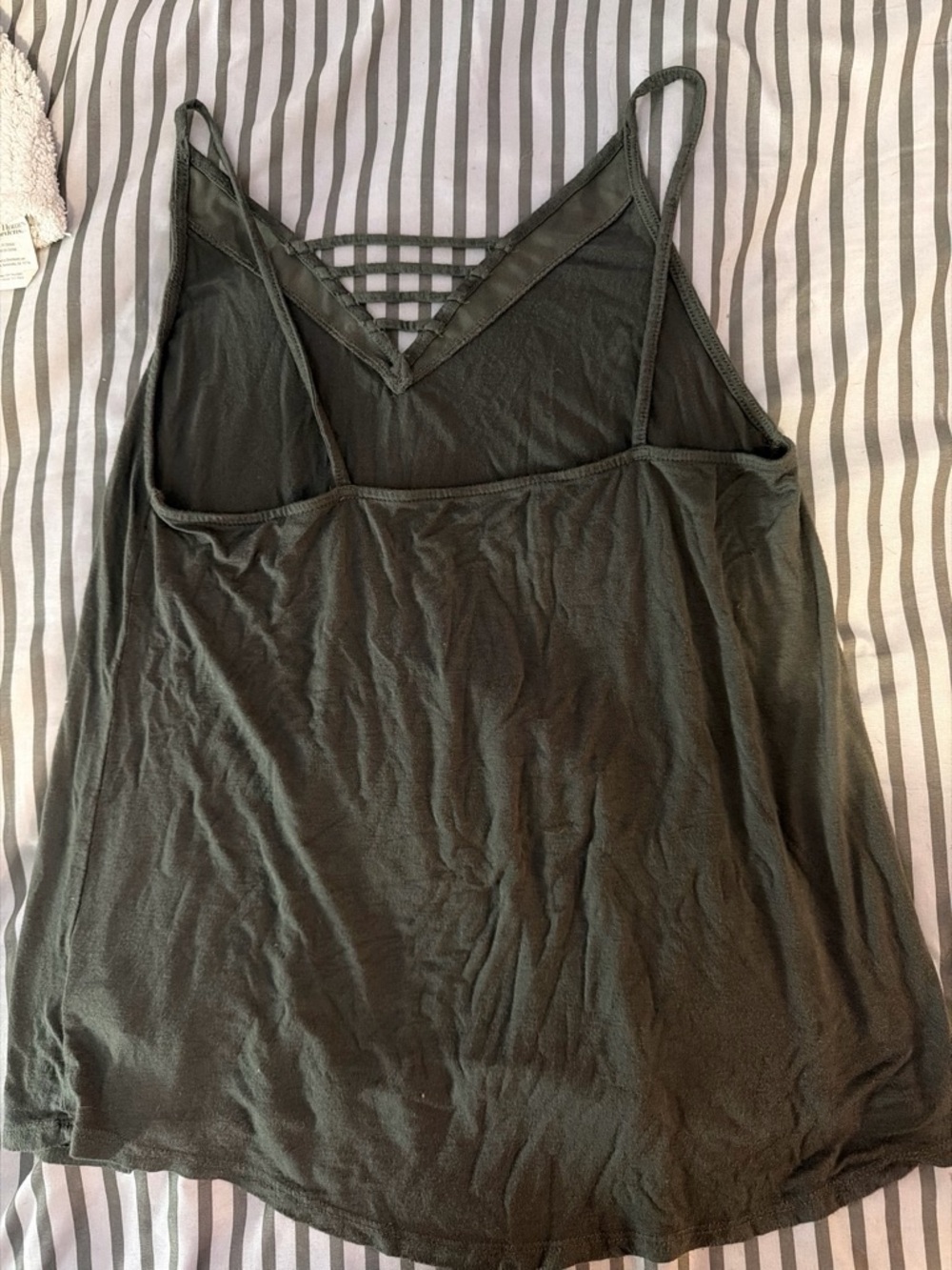 American Eagle Outfitters Olive Green Lattice V-Neck Cami